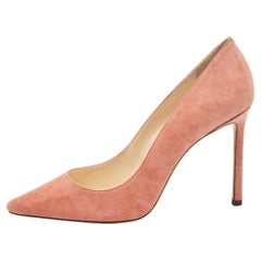 Jimmy Choo Pink Suede Romy Pumps Size 40