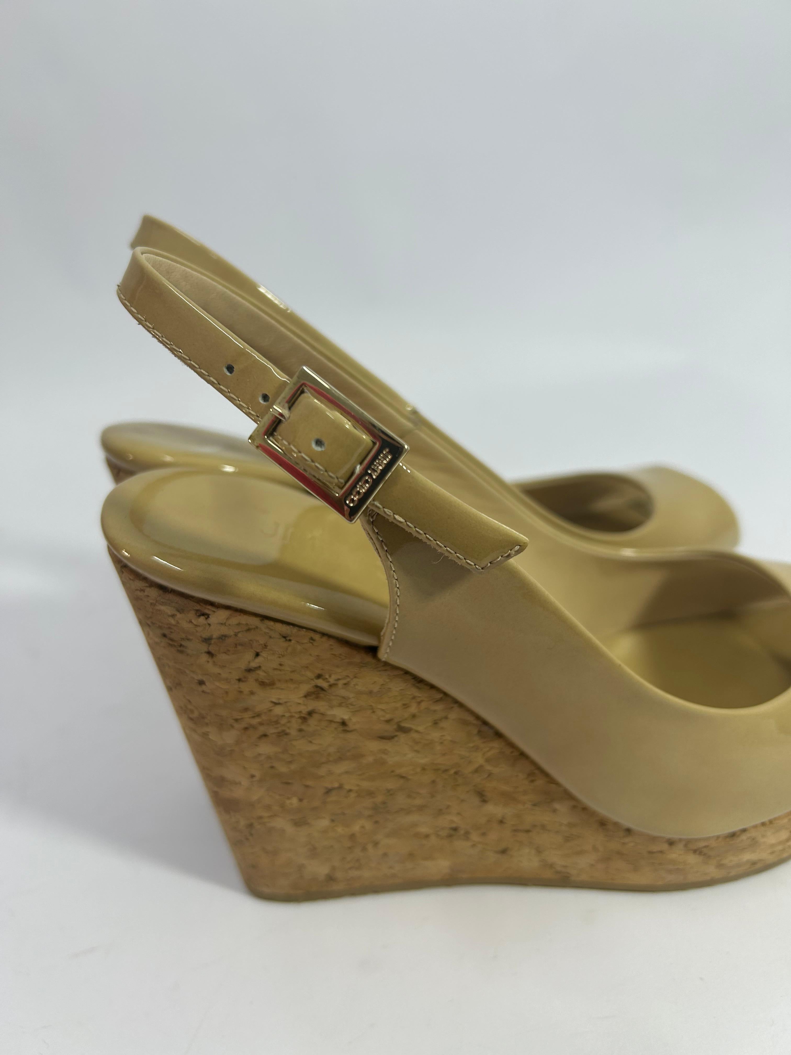 Jimmy Choo Prova Wedge Sandals Size EU 38 5