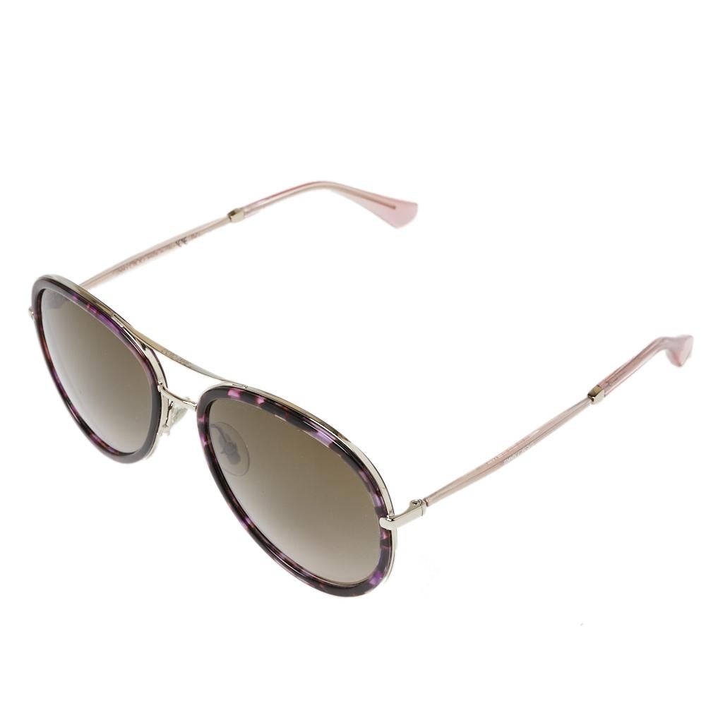 Creations are always a prize to own as they are designed to last and also to make you look fashionable. This pair of sunglasses from Jimmy Choo is a great example. It comes with a smart frame fitted with gradient lenses offering ample protection and