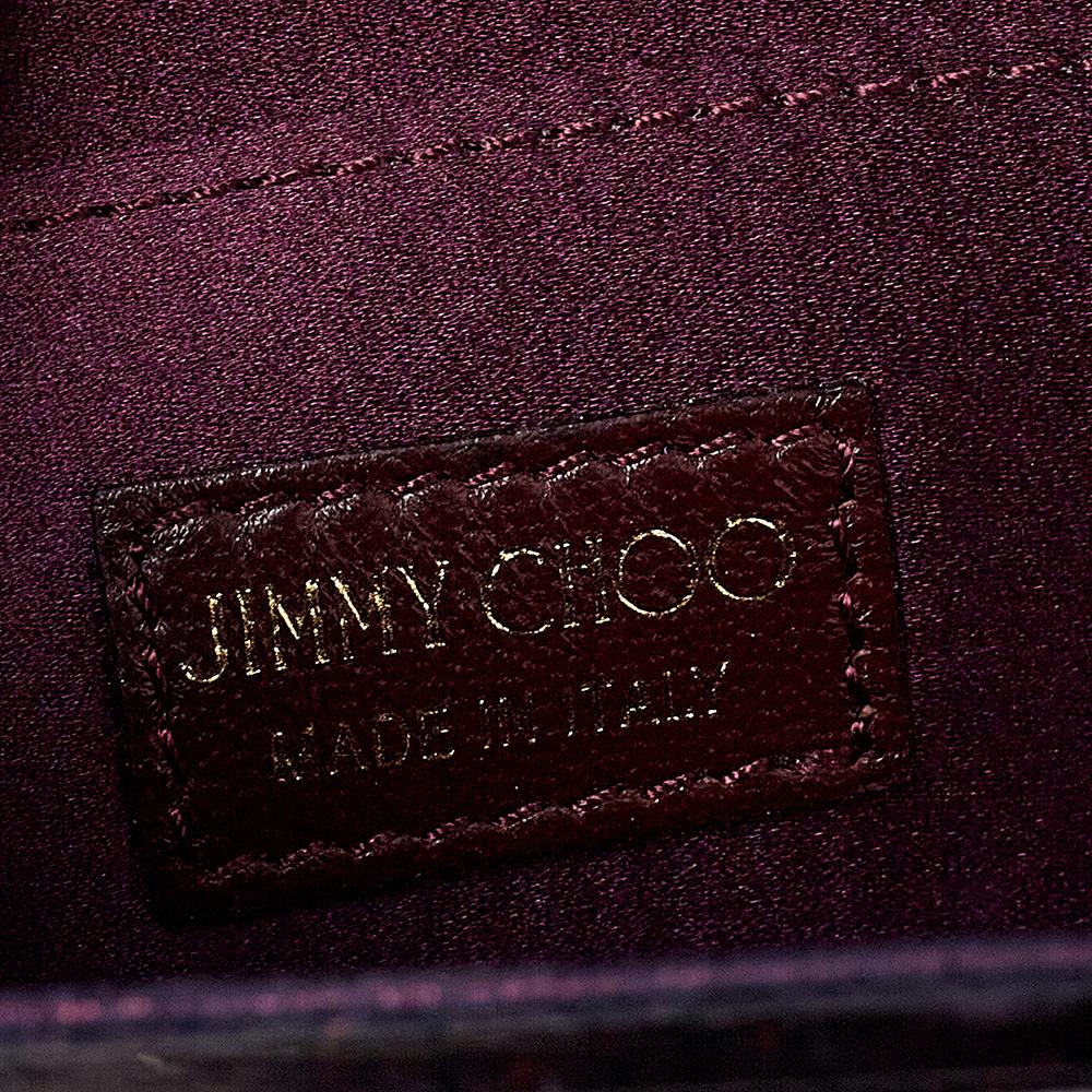 Jimmy Choo Purple Ombre Glitter Acrylic Sweetie Chain Clutch In New Condition In Dubai, Al Qouz 2