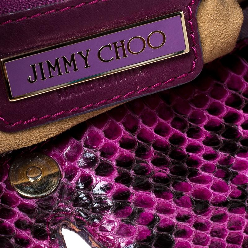 Women's Jimmy Choo Purple Suede and Leather Alex Shoulder Bag