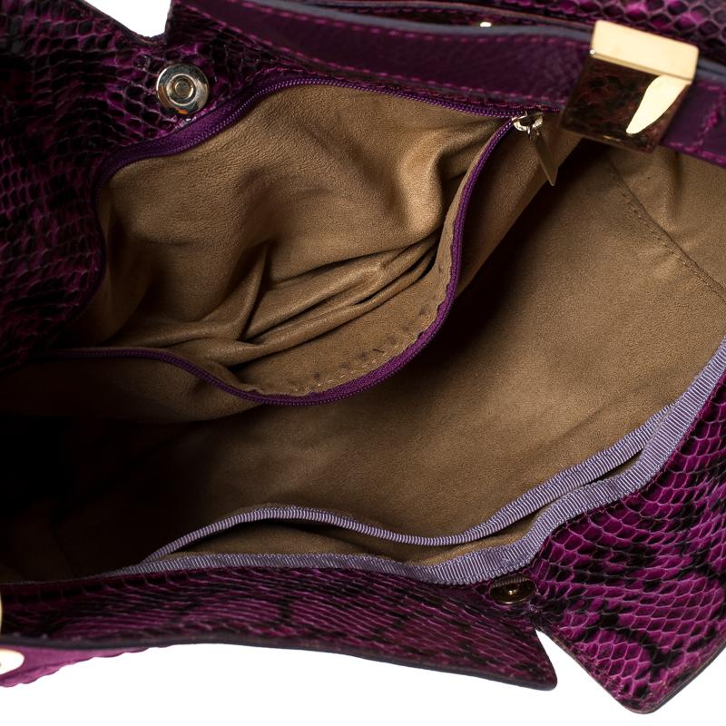 Jimmy Choo Purple Suede and Leather Alex Shoulder Bag In Good Condition In Dubai, Al Qouz 2