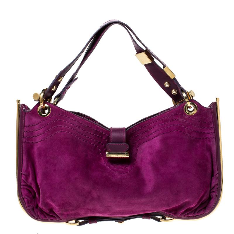 Leather handbag Jimmy Choo Purple in Leather - 22710443