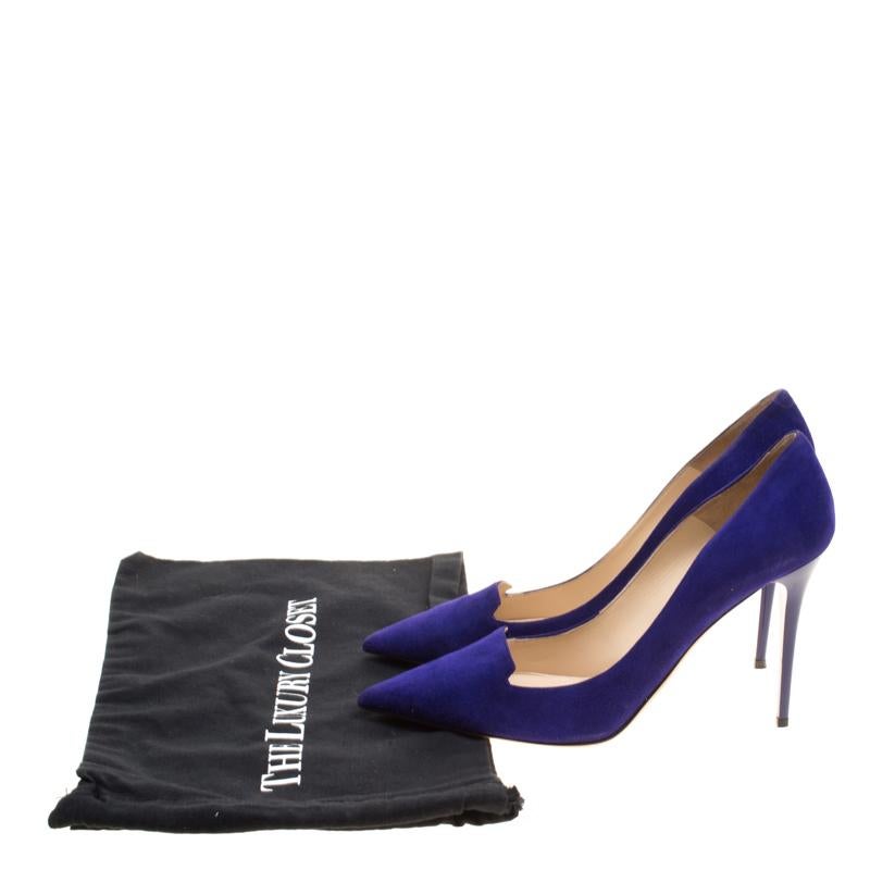 Jimmy Choo Purple Suede Avril Pointed Toe Pumps Size 41 1