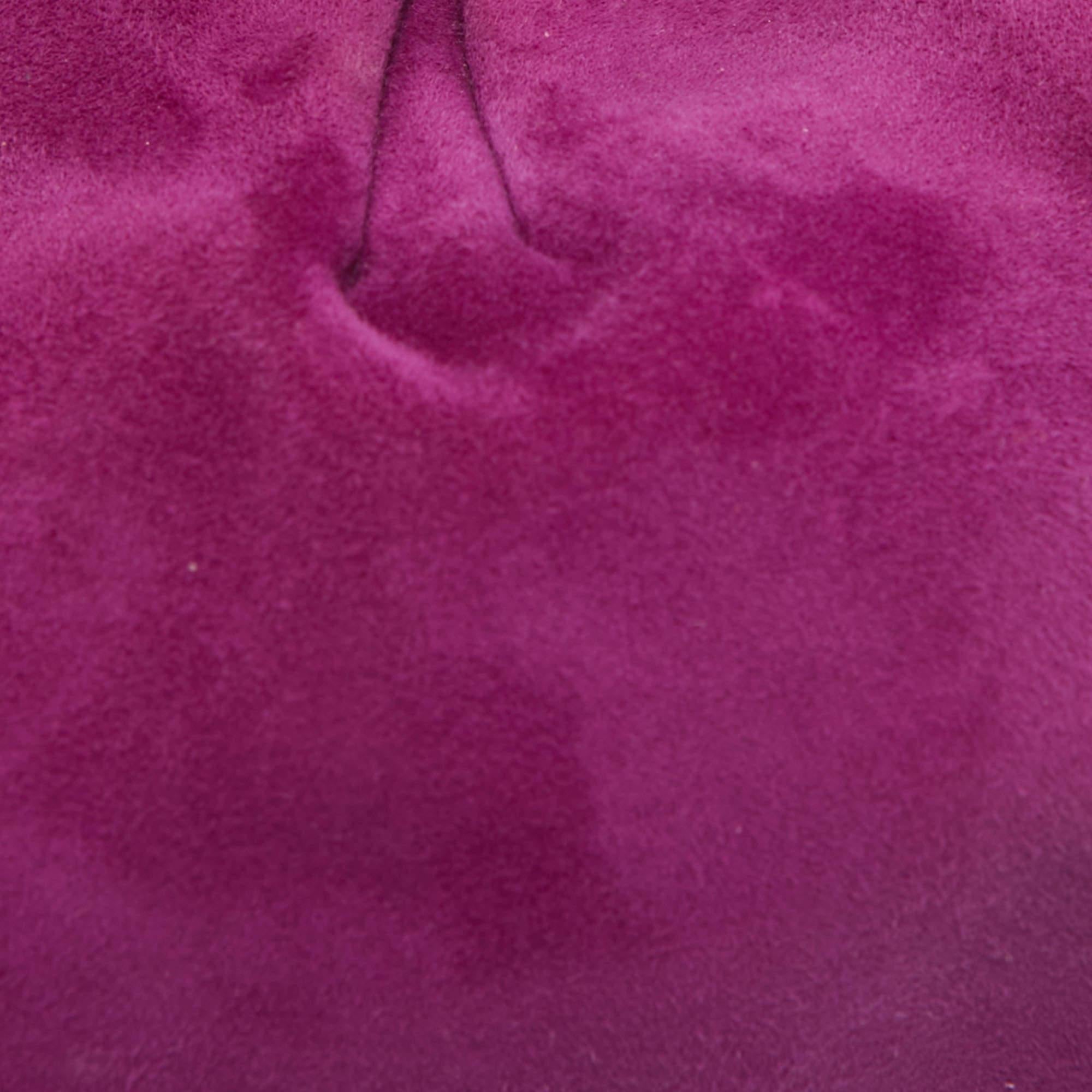 Jimmy Choo pochette en daim violet avec chaîne en métal Pour femmes en vente