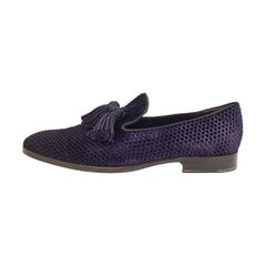 Jimmy Choo Purple Velvet  Slip On Loafers Size 44