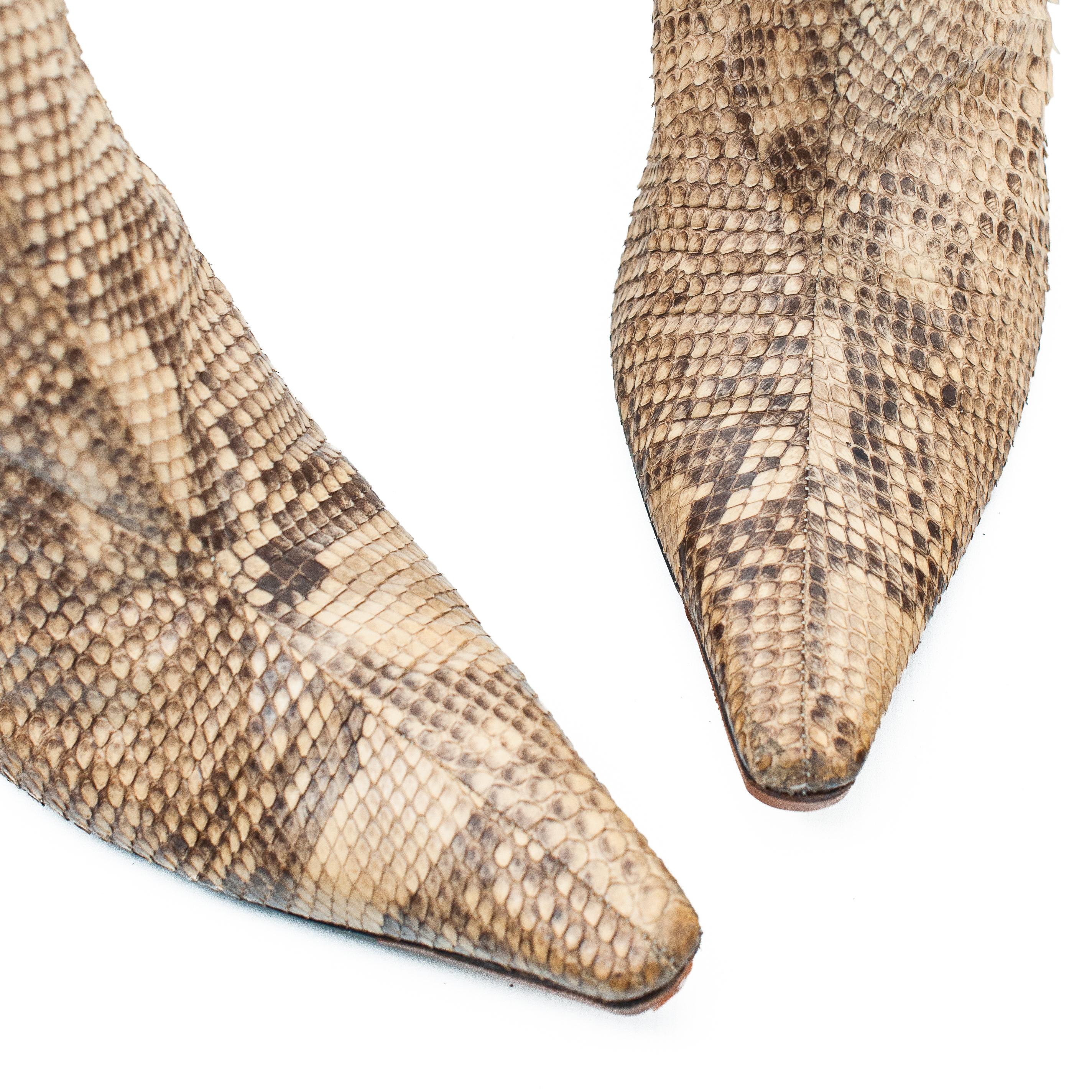 Jimmy Choo Python Knee High Boots 2000s size 40 3