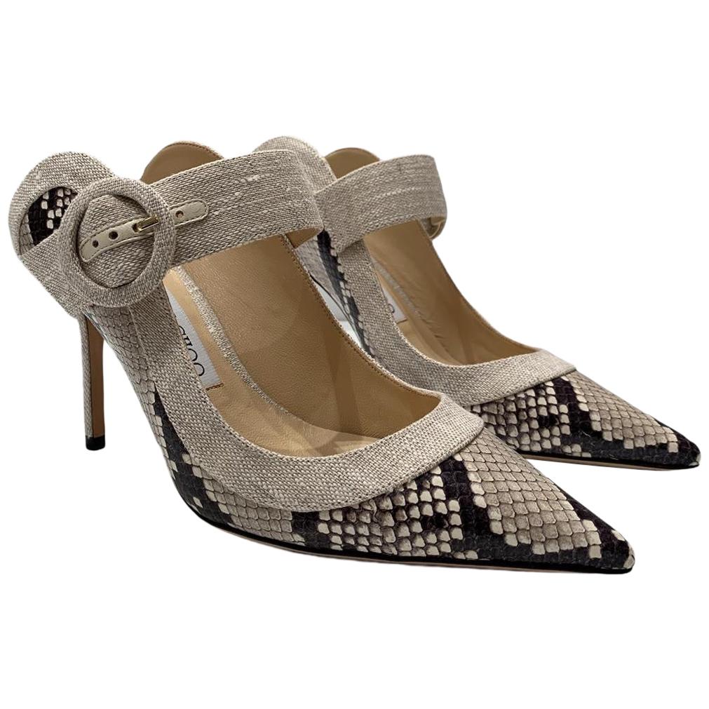 Jimmy Choo Python Leather Shoes  For Sale