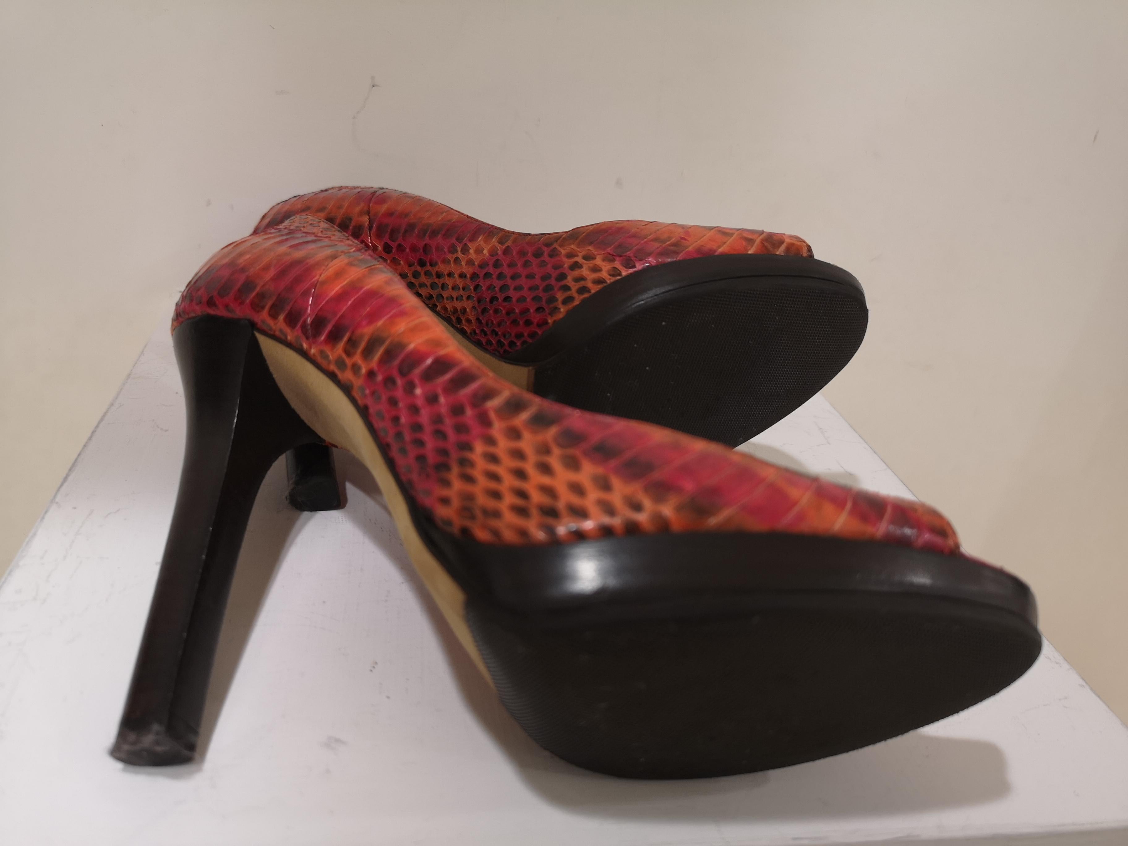 Jimmy Choo Python multicoloured Sandals Decollete In Excellent Condition For Sale In Capri, IT
