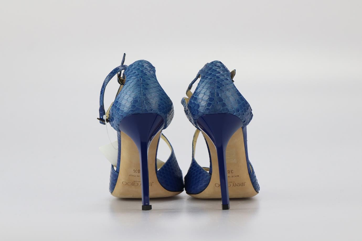 Women's Jimmy Choo Python Sandals Eu 38.5 Uk 5.5 Us 8.5