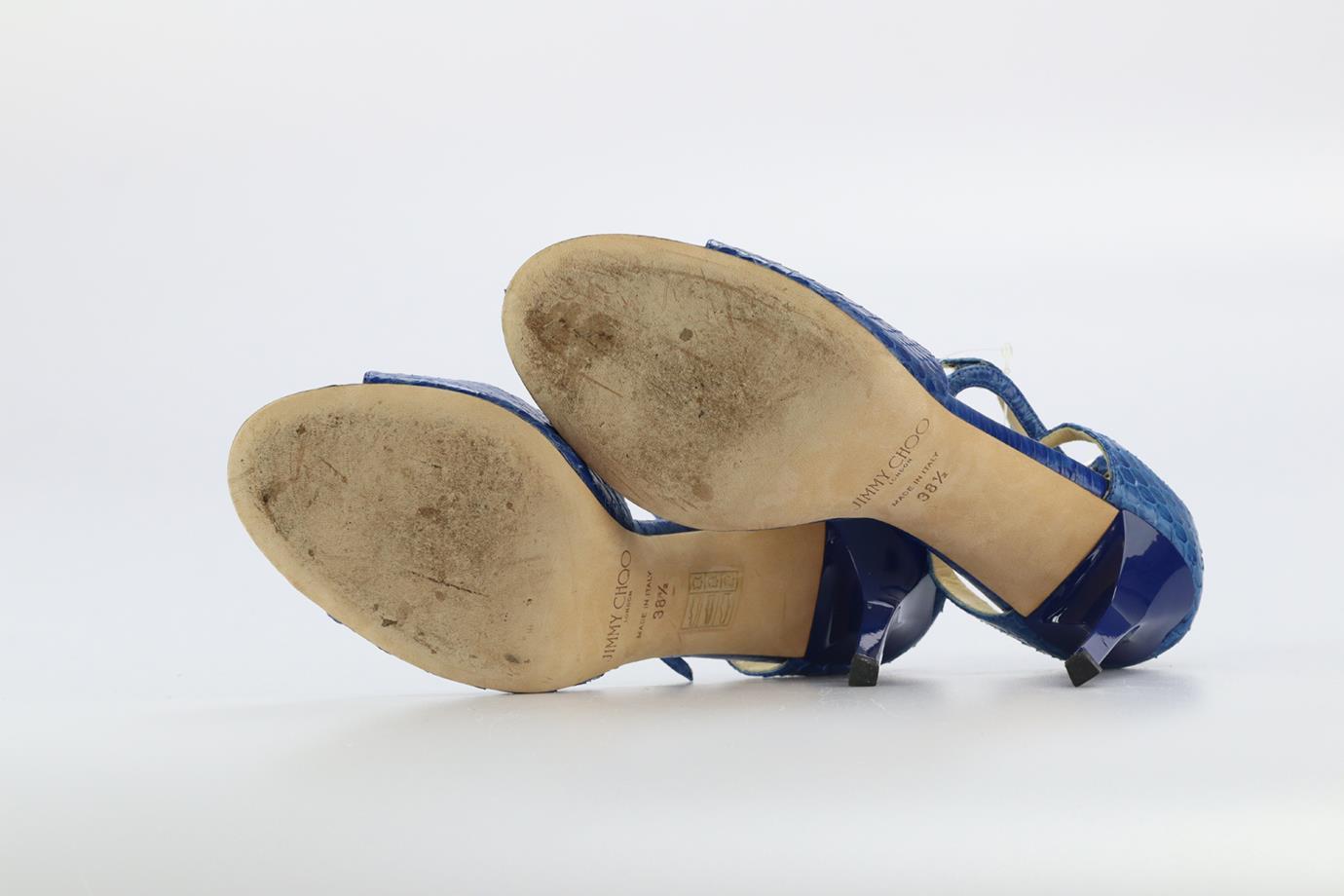 Jimmy Choo Python Sandals Eu 38.5 Uk 5.5 Us 8.5 1