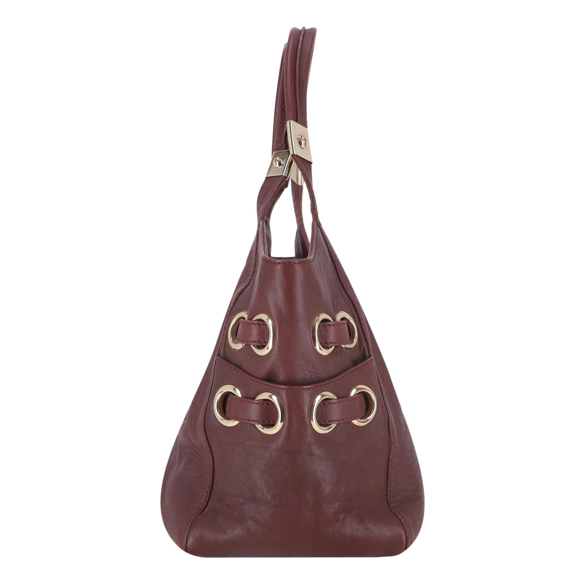 Brown Jimmy Choo Ramona Leather Tote Bag For Sale