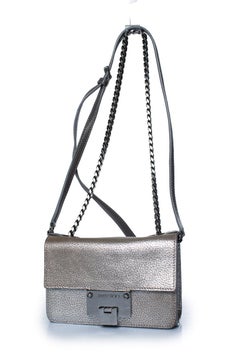 Jimmy Choo, Rebel crossbody silver leather bag