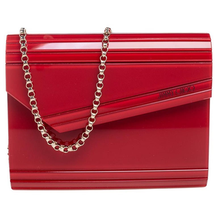 Jimmy Choo Red Acrylic Candy Clutch at 1stDibs