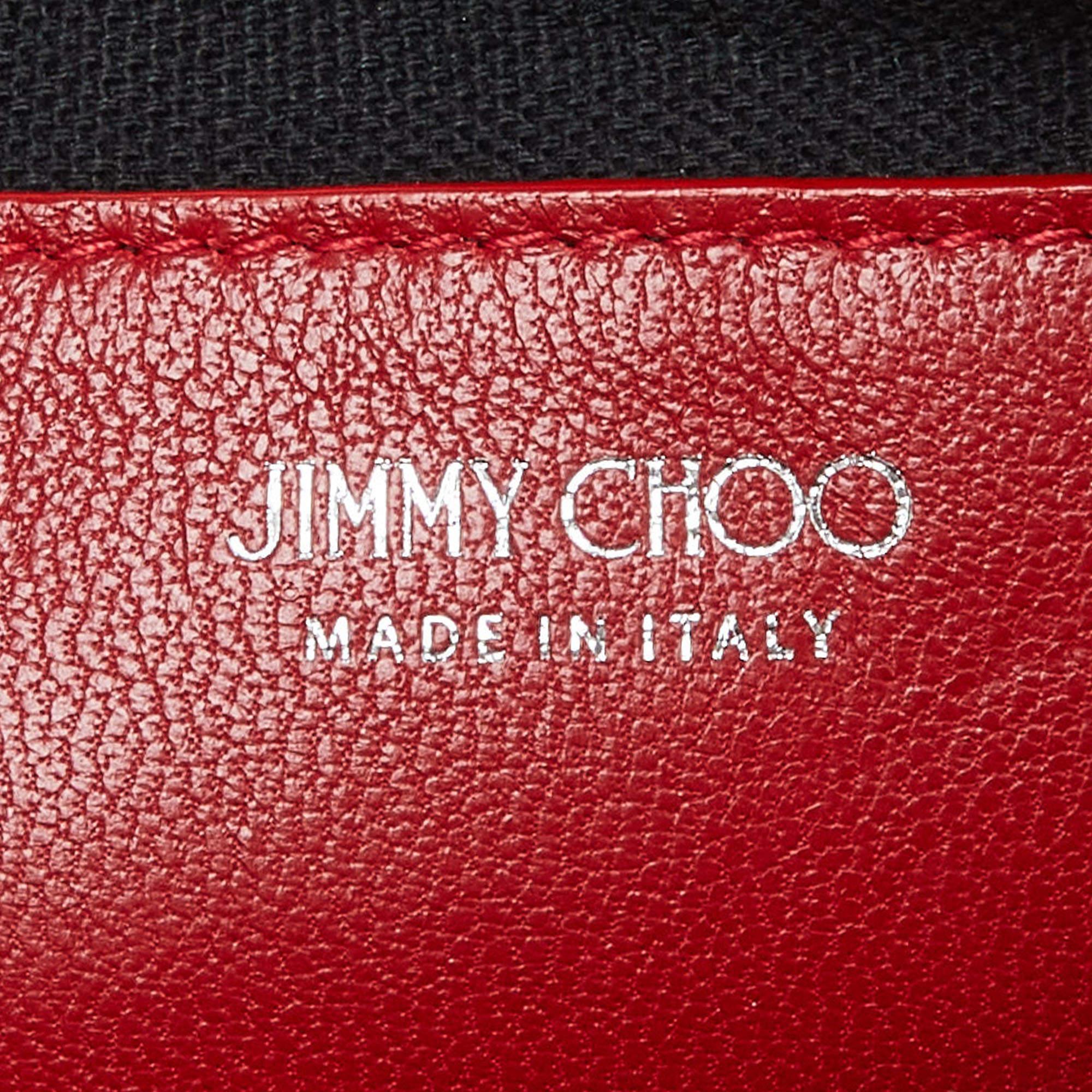 Jimmy Choo Red Croc Embossed Leather Varenne Camera Bag In Excellent Condition In Dubai, Al Qouz 2
