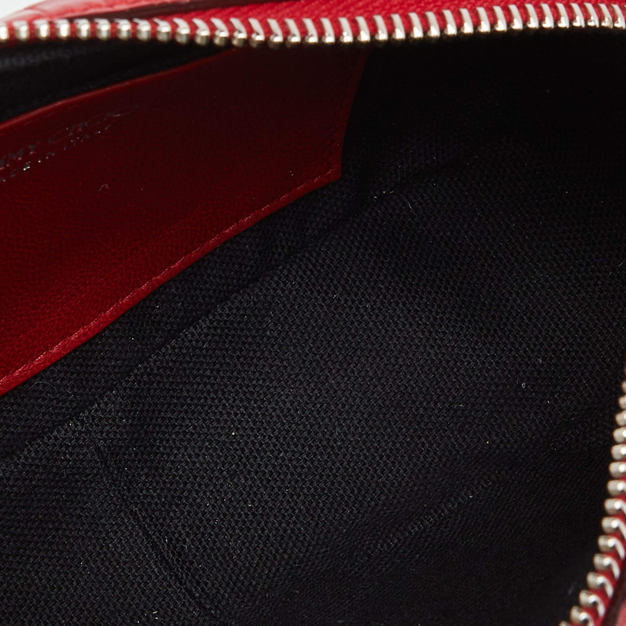 Jimmy Choo Red Croc Embossed Leather Varenne Camera Bag 1