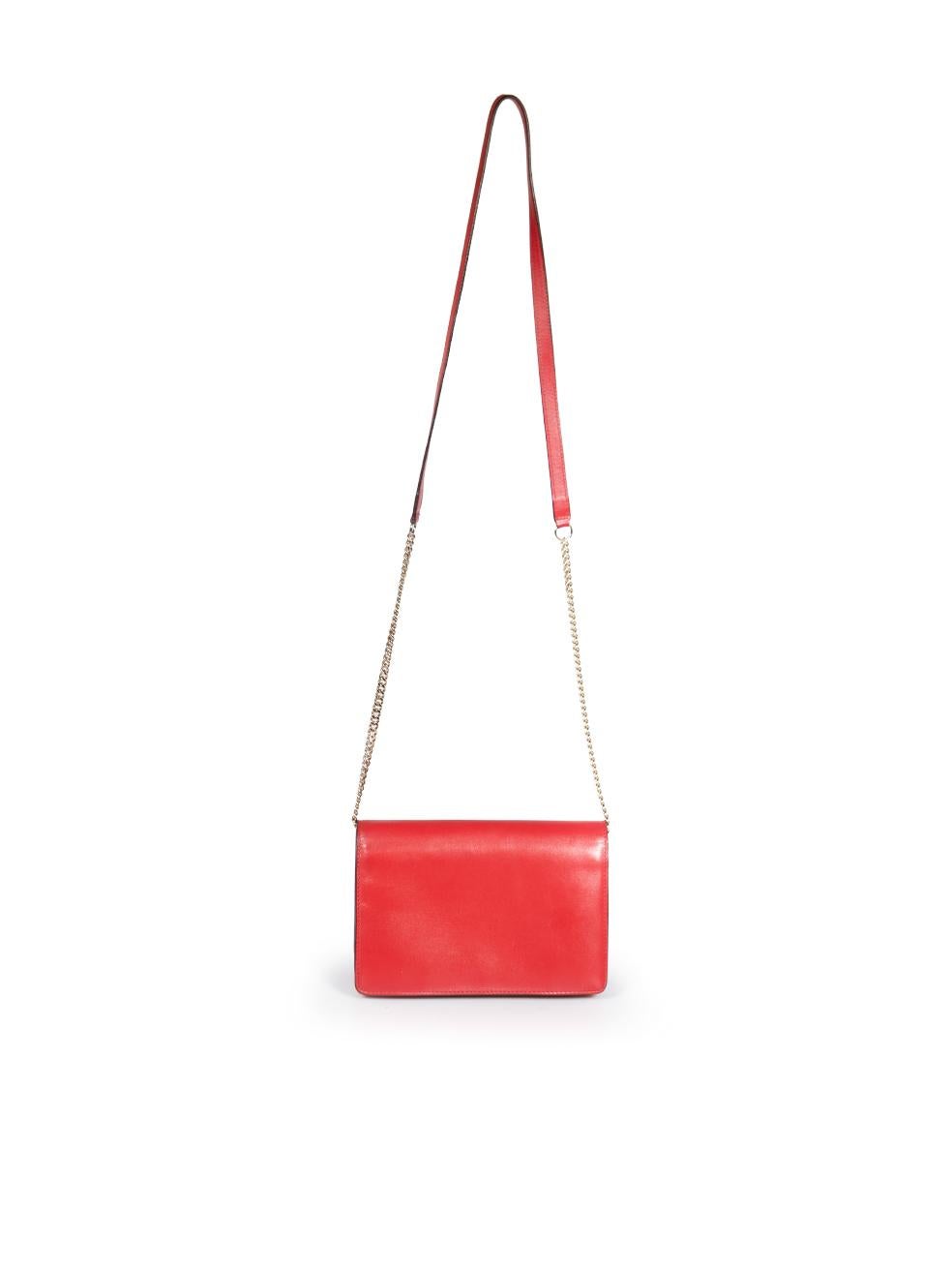 Jimmy Choo Red Leather Palace Bag In Good Condition In London, GB