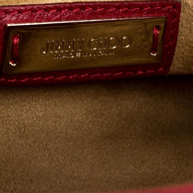 Jimmy Choo Red Leather Rosalie Satchel 6