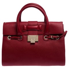 Jimmy Choo Red Leather Rosalie Satchel