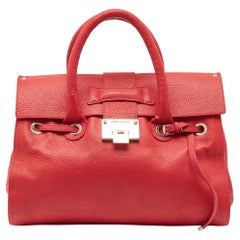 Used Jimmy Choo Red Leather Rosalie Satchel