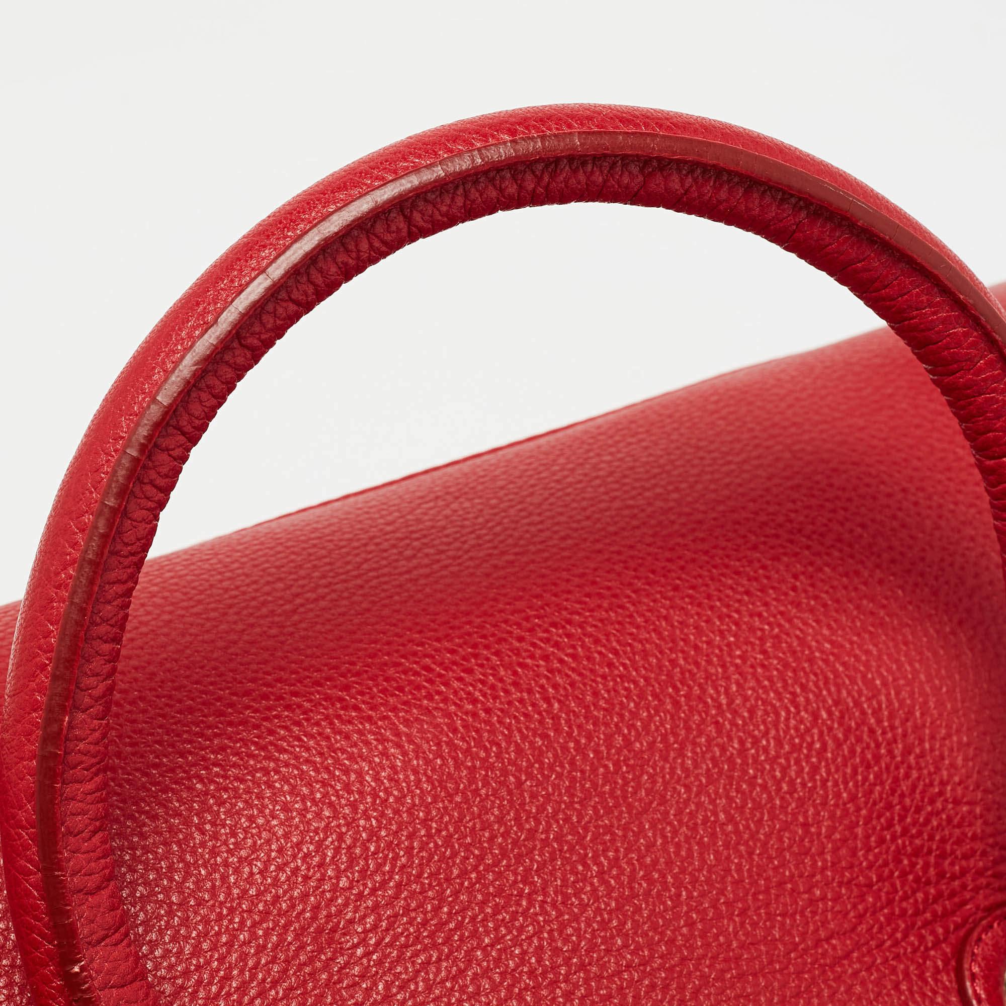 Jimmy Choo Red Leather Rosalie Tote 6