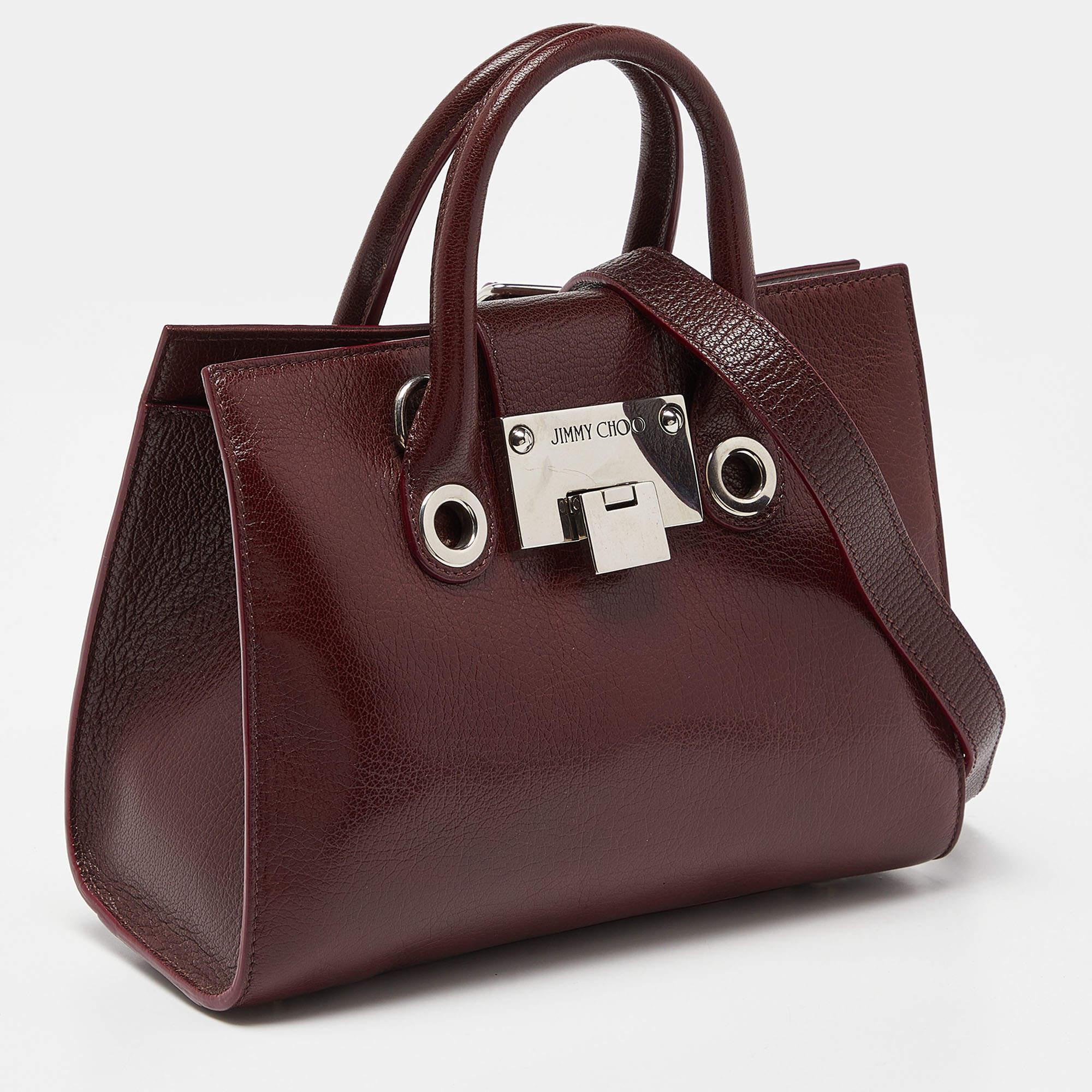 Jimmy Choo Red Leather Rosalie Tote 7