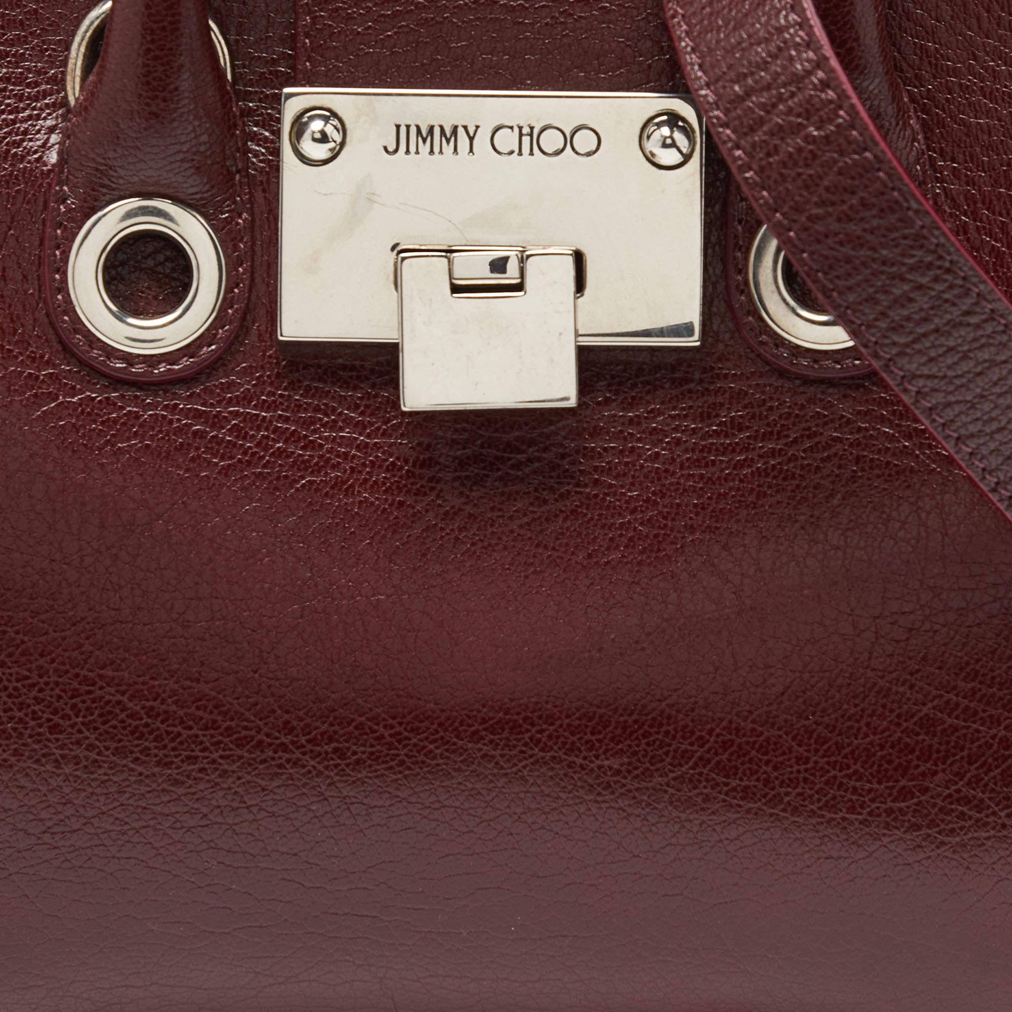 Jimmy Choo Red Leather Rosalie Tote 8