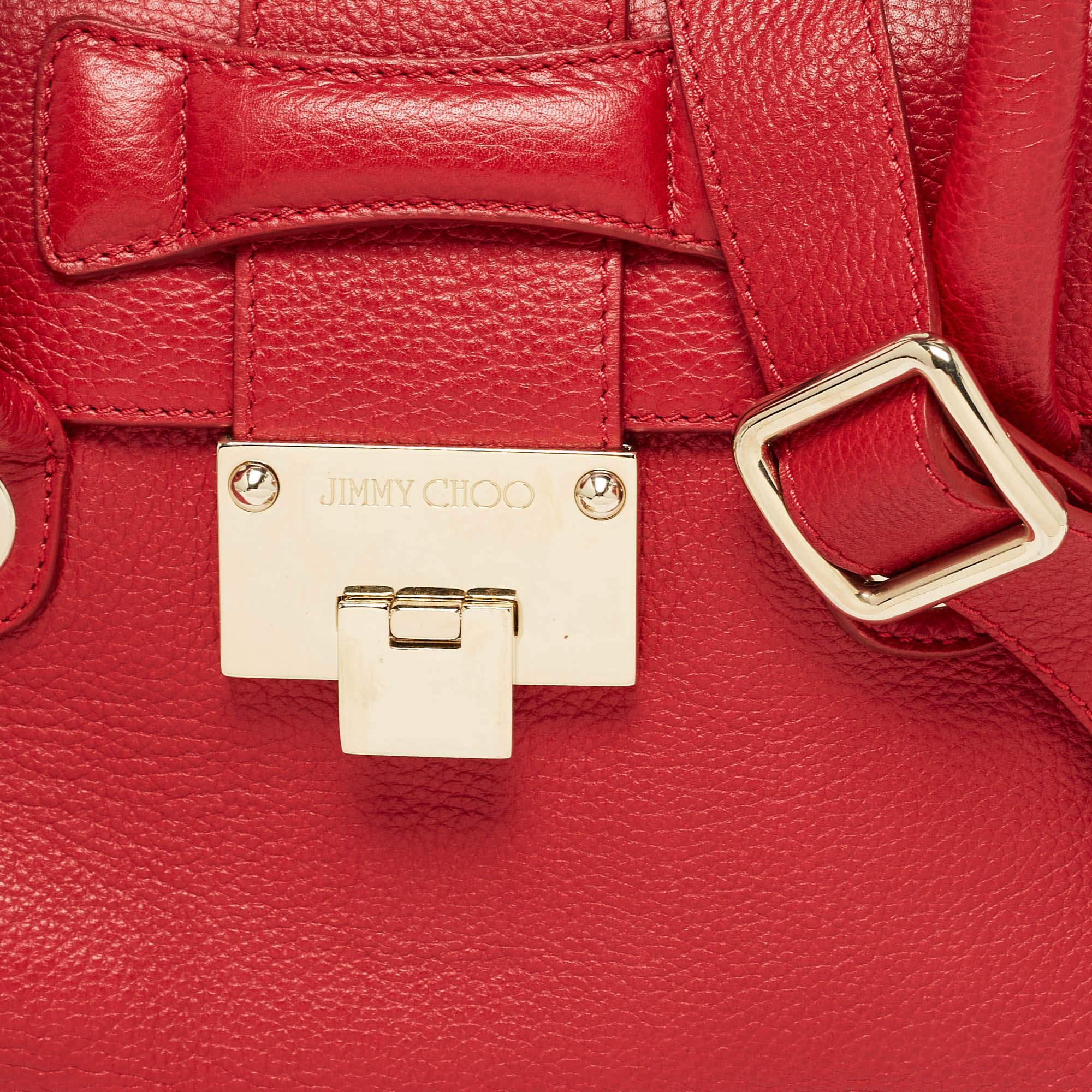 Jimmy Choo Red Leather Rosalie Tote 1