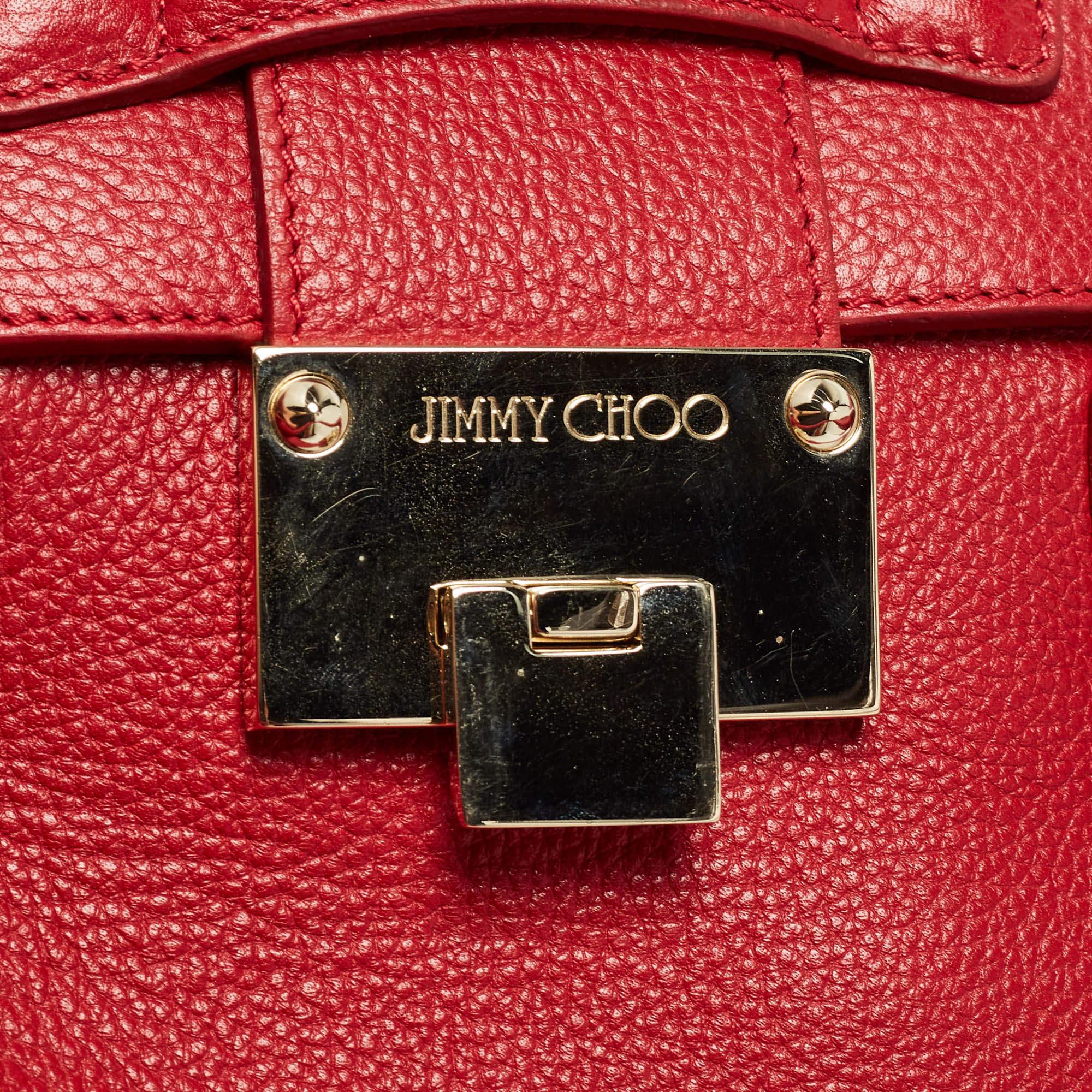 Jimmy Choo Red Leather Rosalie Tote 2