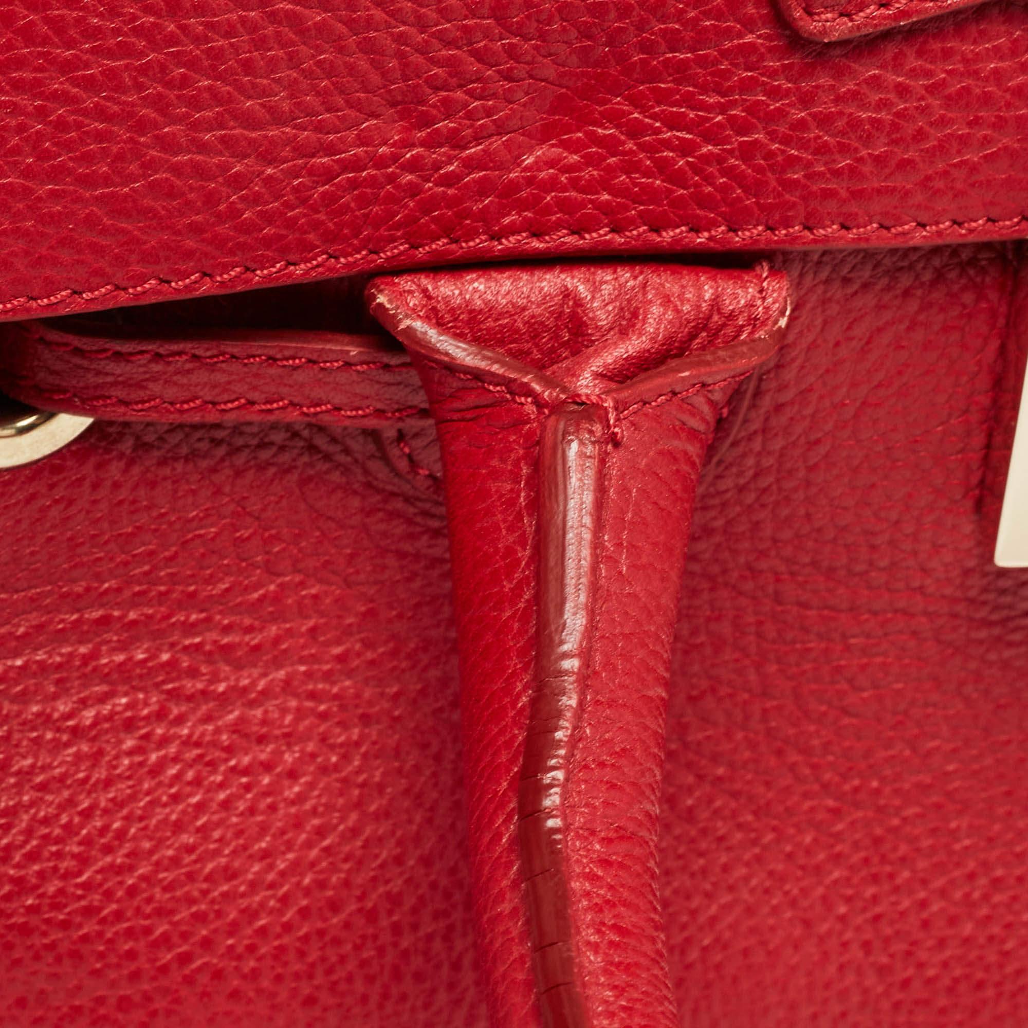 Jimmy Choo Red Leather Rosalie Tote 5