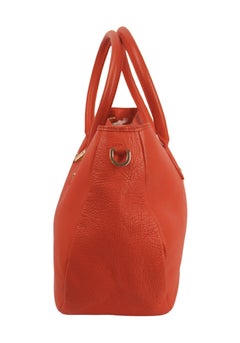 Jimmy Choo Red Leather Top Handle Bag with Shoulder Strap