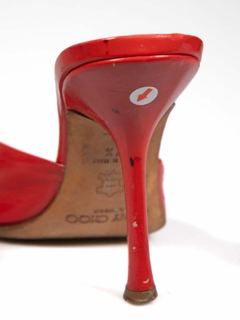 Jimmy Choo Red Patent Heeles Size IT 37.5 1