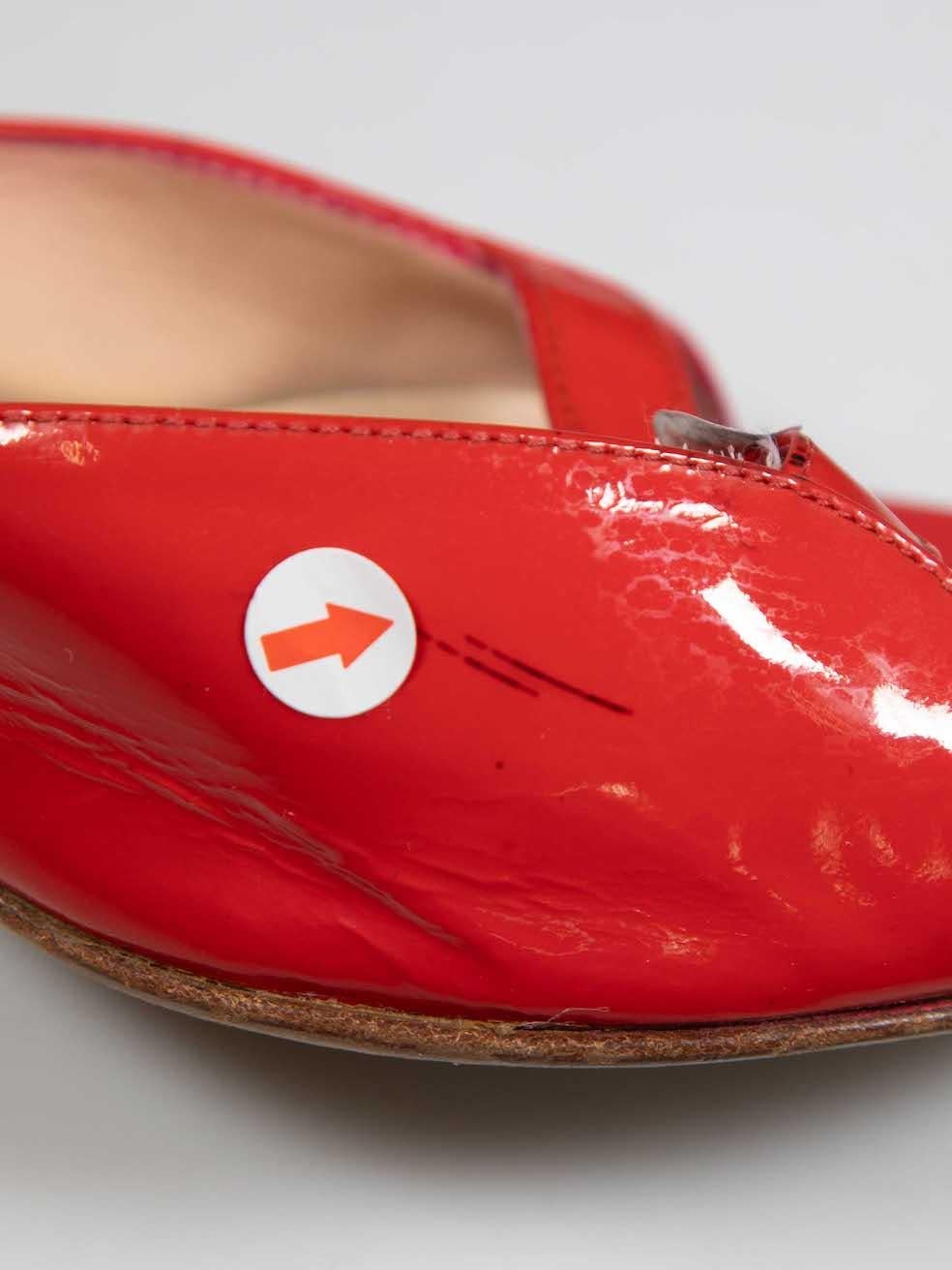 Jimmy Choo Red Patent Heeles Size IT 37.5 3