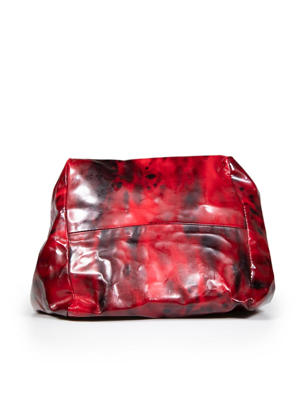 Women's Jimmy Choo Red Patent Leather Printed Lola Bag For Sale