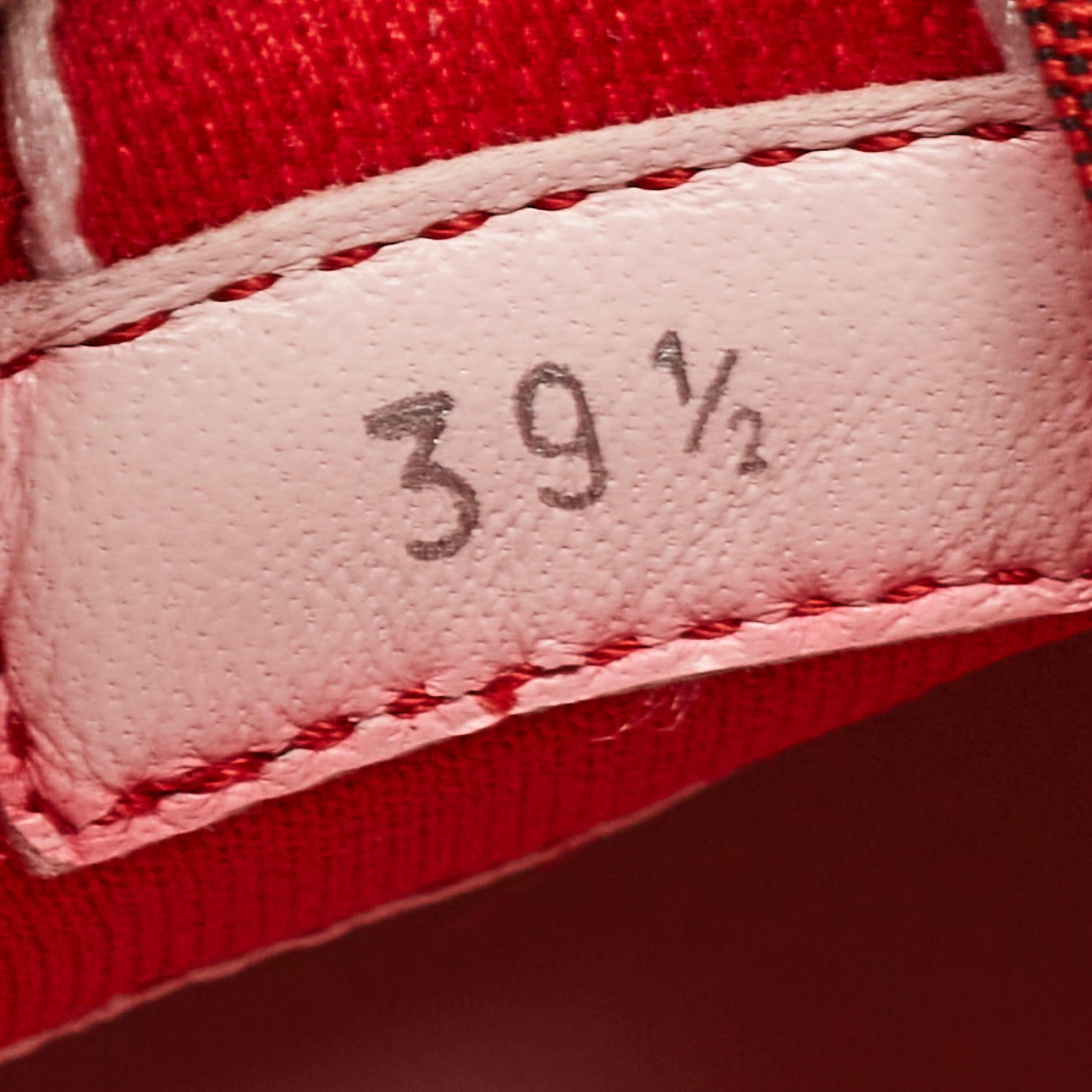 Jimmy Choo Baskets basses rouges en daim et maille, taille 39.5 en vente 2