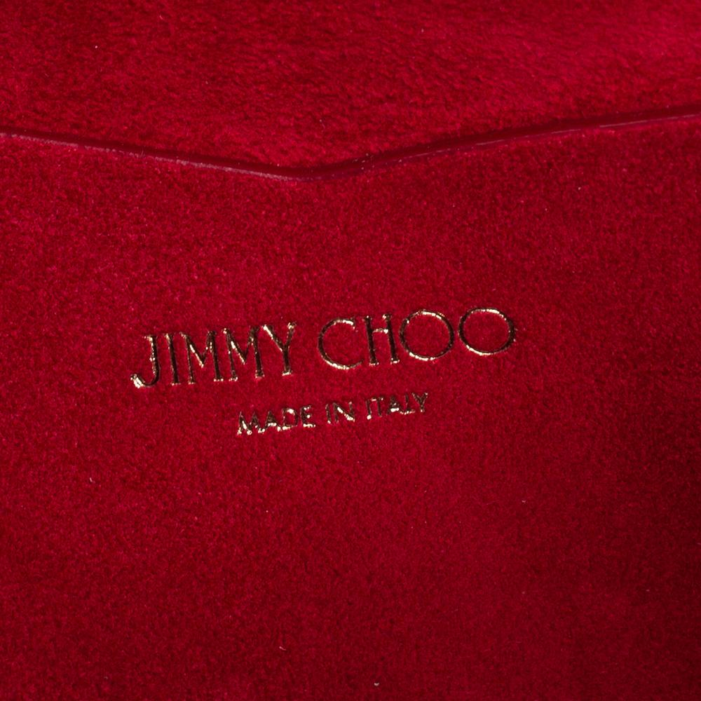 Jimmy Choo Red Suede Lockett Shoulder Bag 3