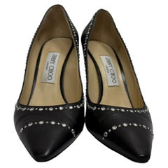 Escarpins Romy de Jimmy Choo, ornés de détails décoratifs, en cuir de veau noir