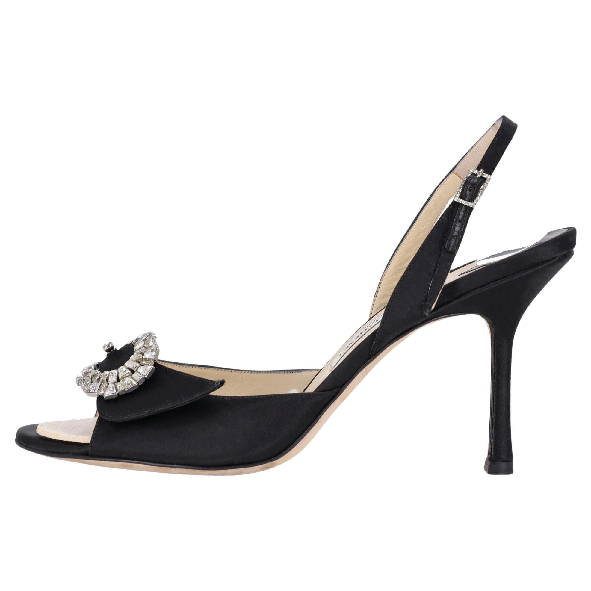 Jimmy Choo - Décolleté in raso con fibbia in cristallo