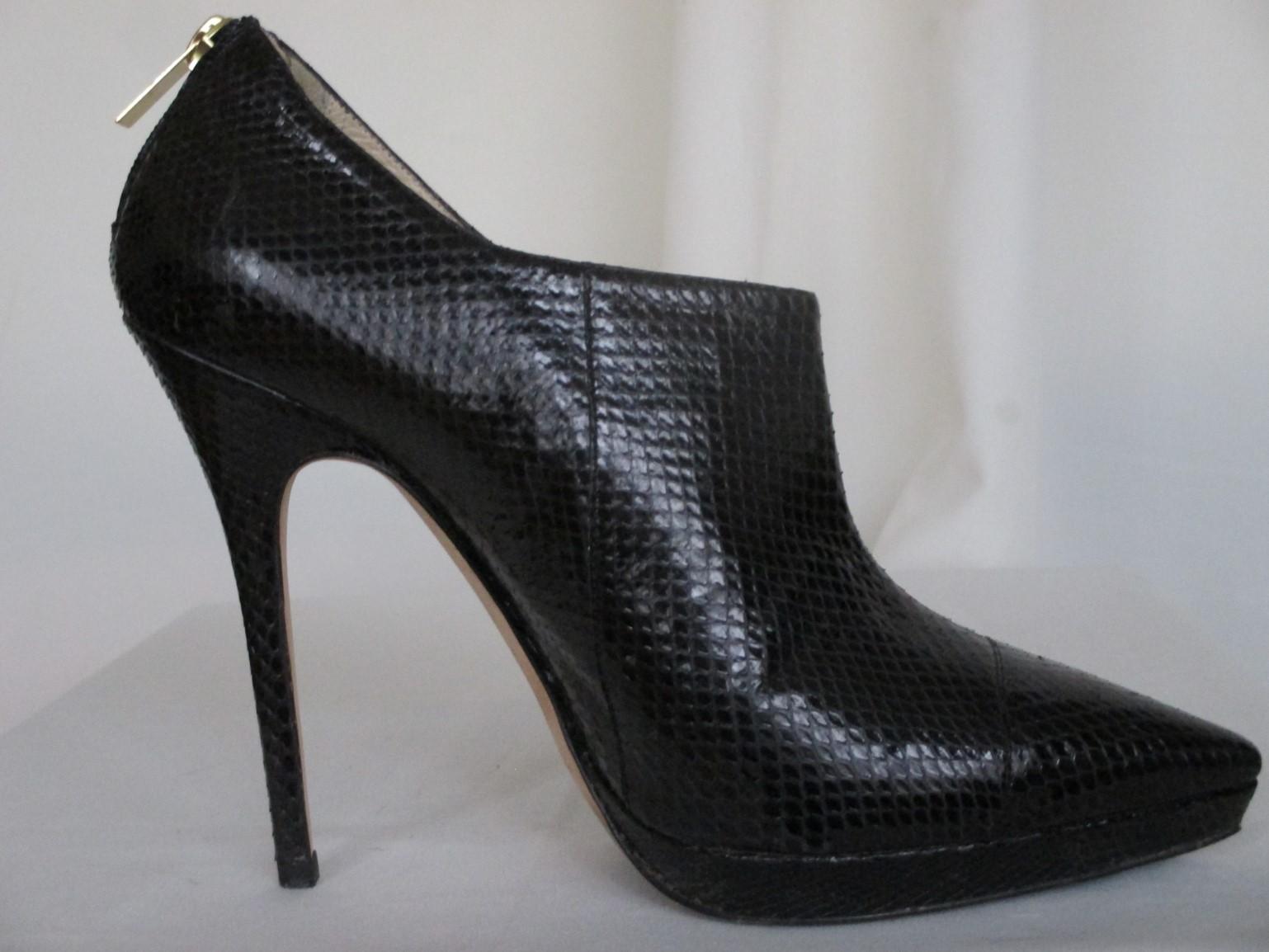 Jimmy Choo Sexy Stiletto Black Snake Ankle Boots -us 8 For Sale 3