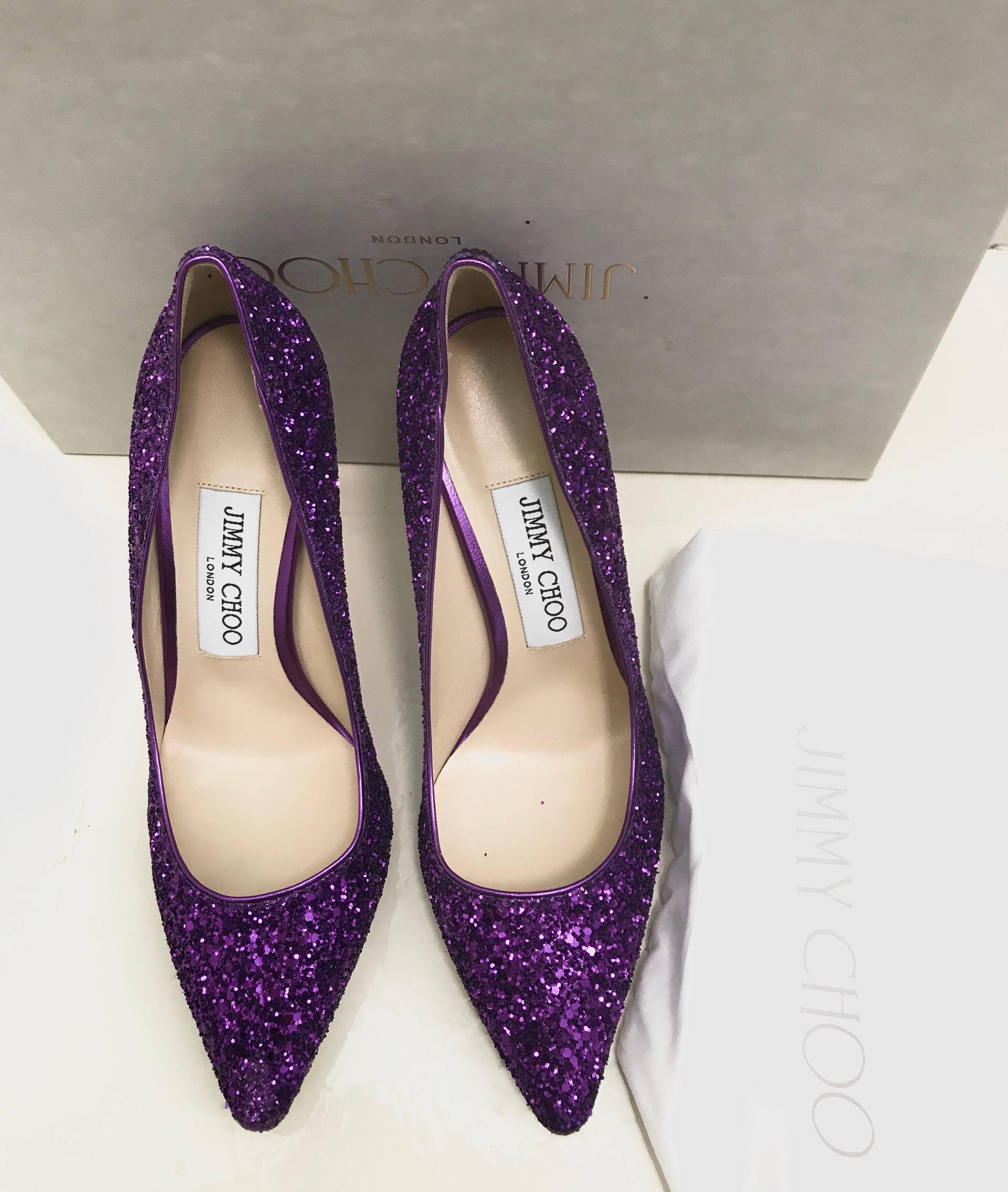 Jimmy Choo Shoes Decoltè Glitter Violet  2017 1