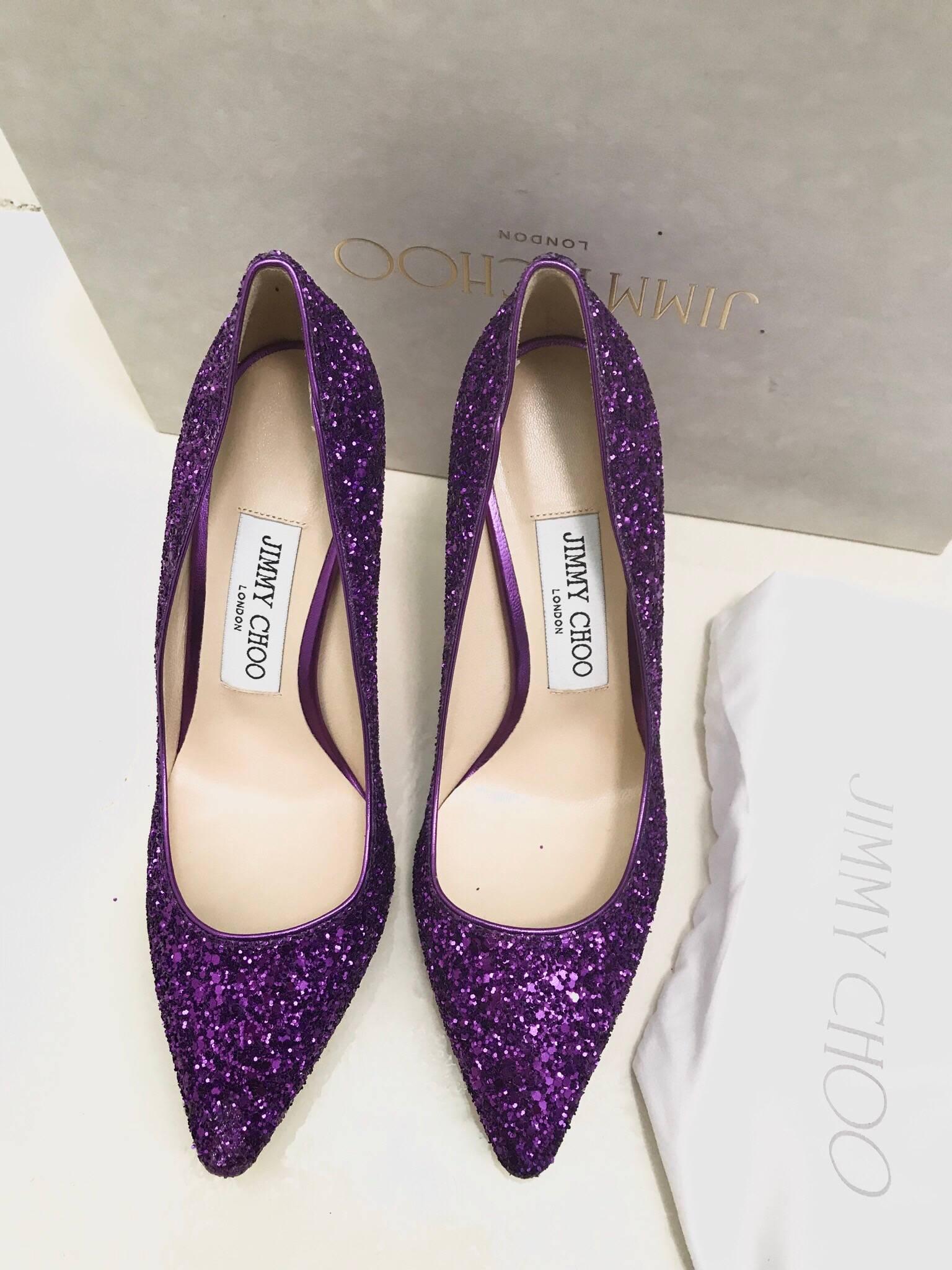 Jimmy Choo Shoes Decoltè Glitter Violet  2017 2