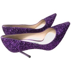 Jimmy Choo Shoes Decoltè Glitter Violet 2017