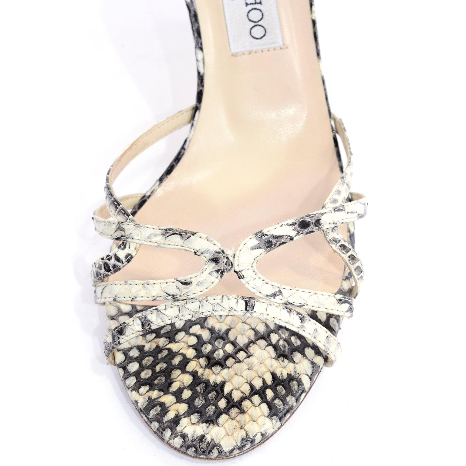 Jimmy Choo Shoes Snakeskin Sandals With 3