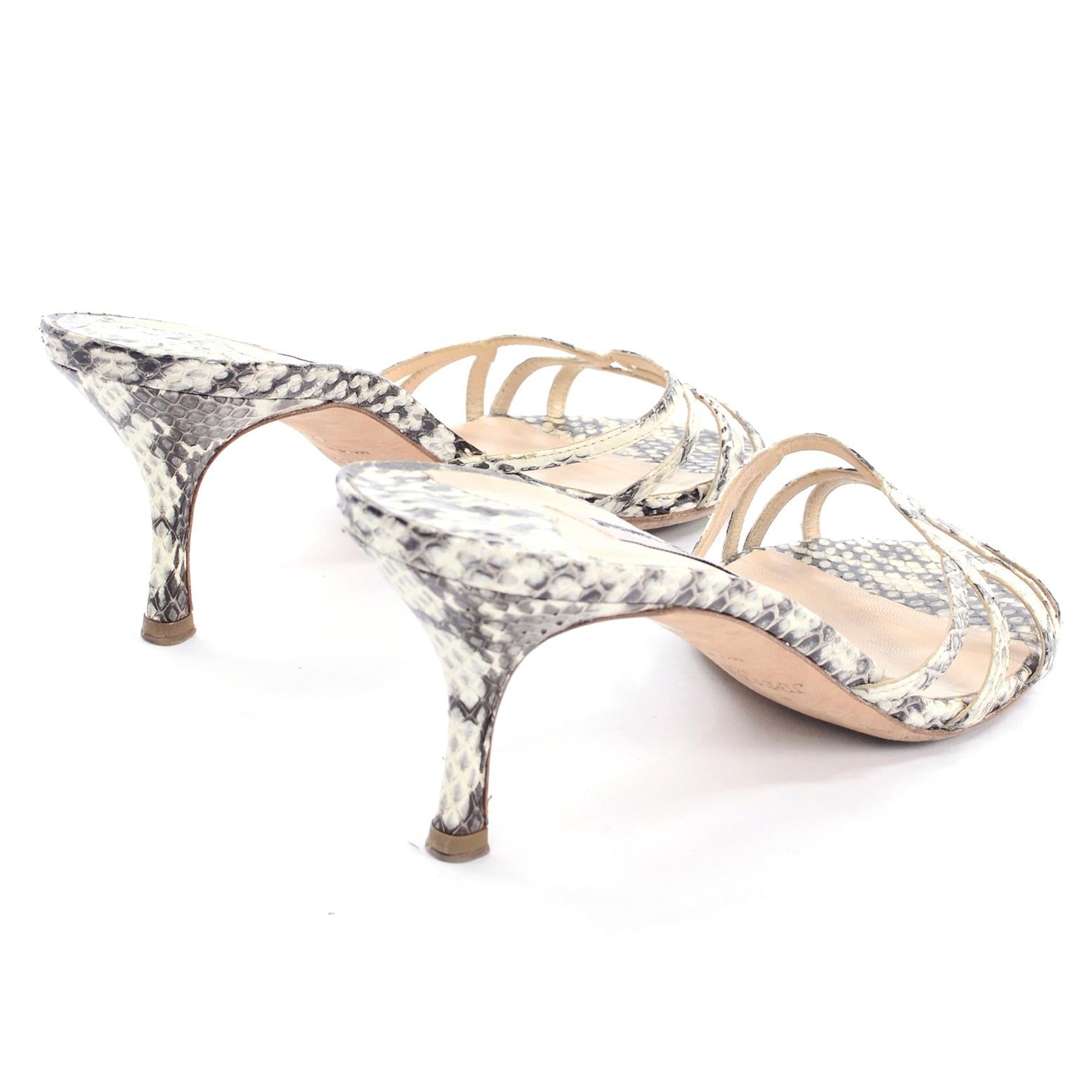 Beige Jimmy Choo Shoes Snakeskin Sandals With 3