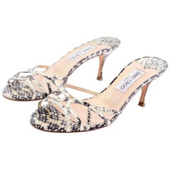 Jimmy Choo Shoes Snakeskin Sandals With 3" Heel Size 38