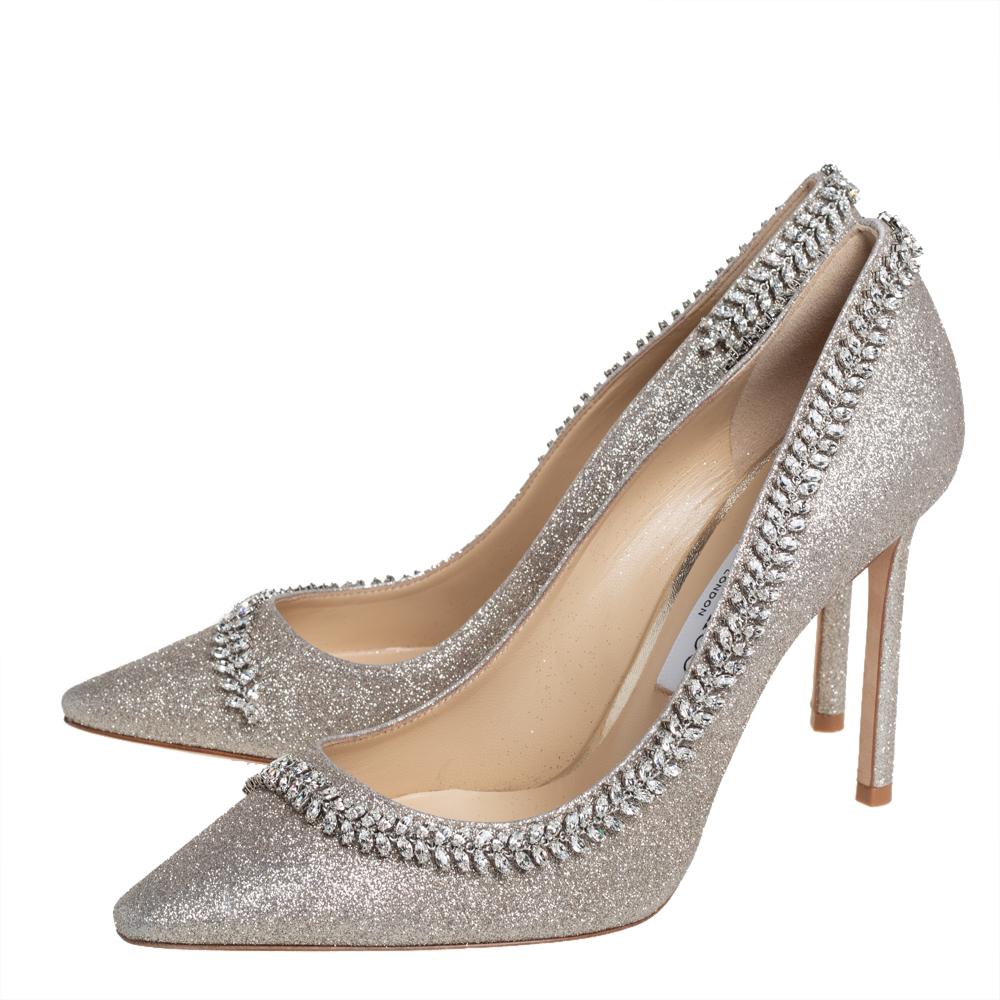 jimmy choo romy 100 glitter