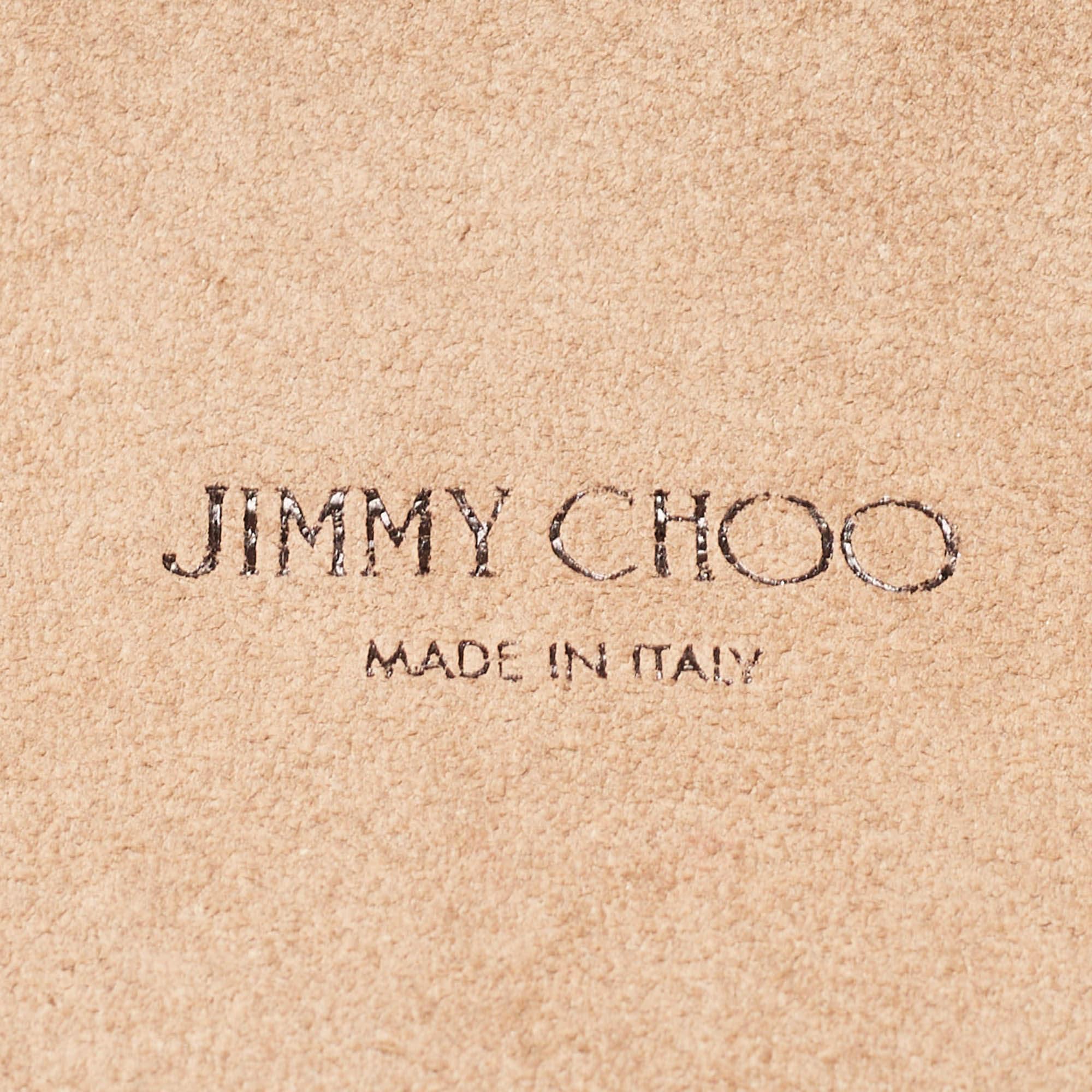 Jimmy Choo Silver Leather Lockett City Shoulder Bag 7