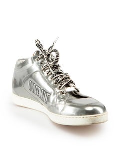 Jimmy Choo Silver Patent I Want Choo Trainers Size IT 39