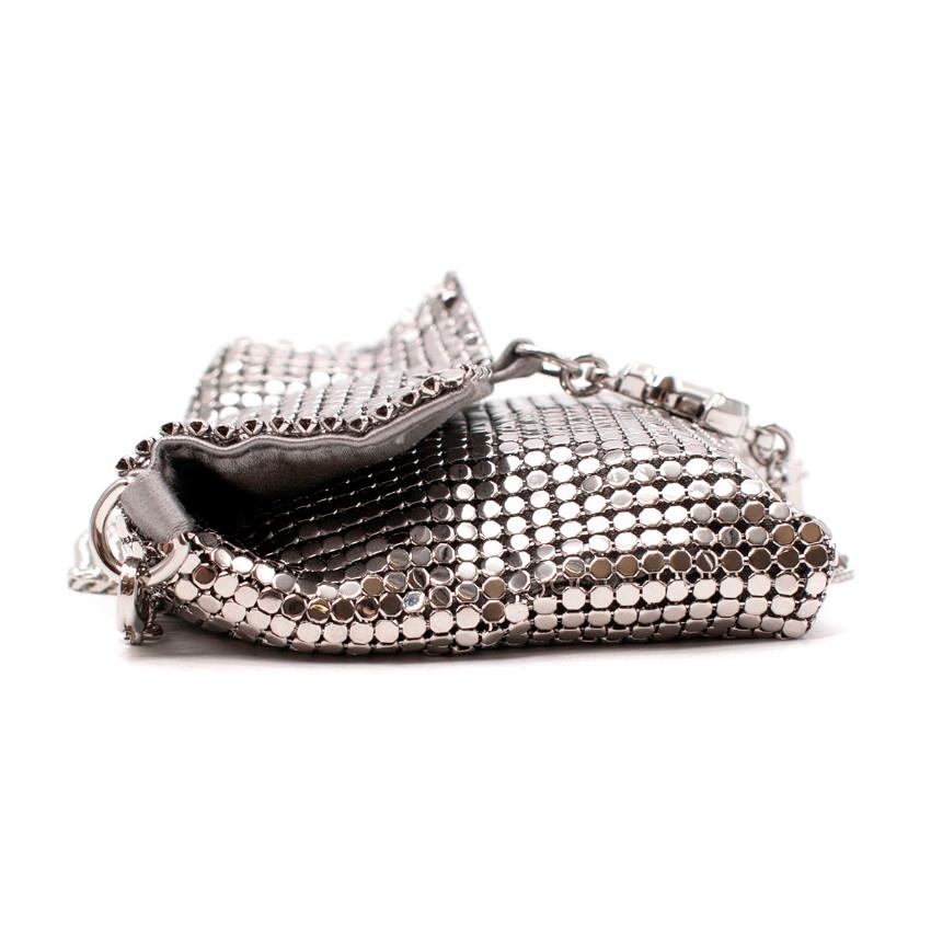 Jimmy Choo Silver Satin & Mesh Soft Cardholder For Sale 1