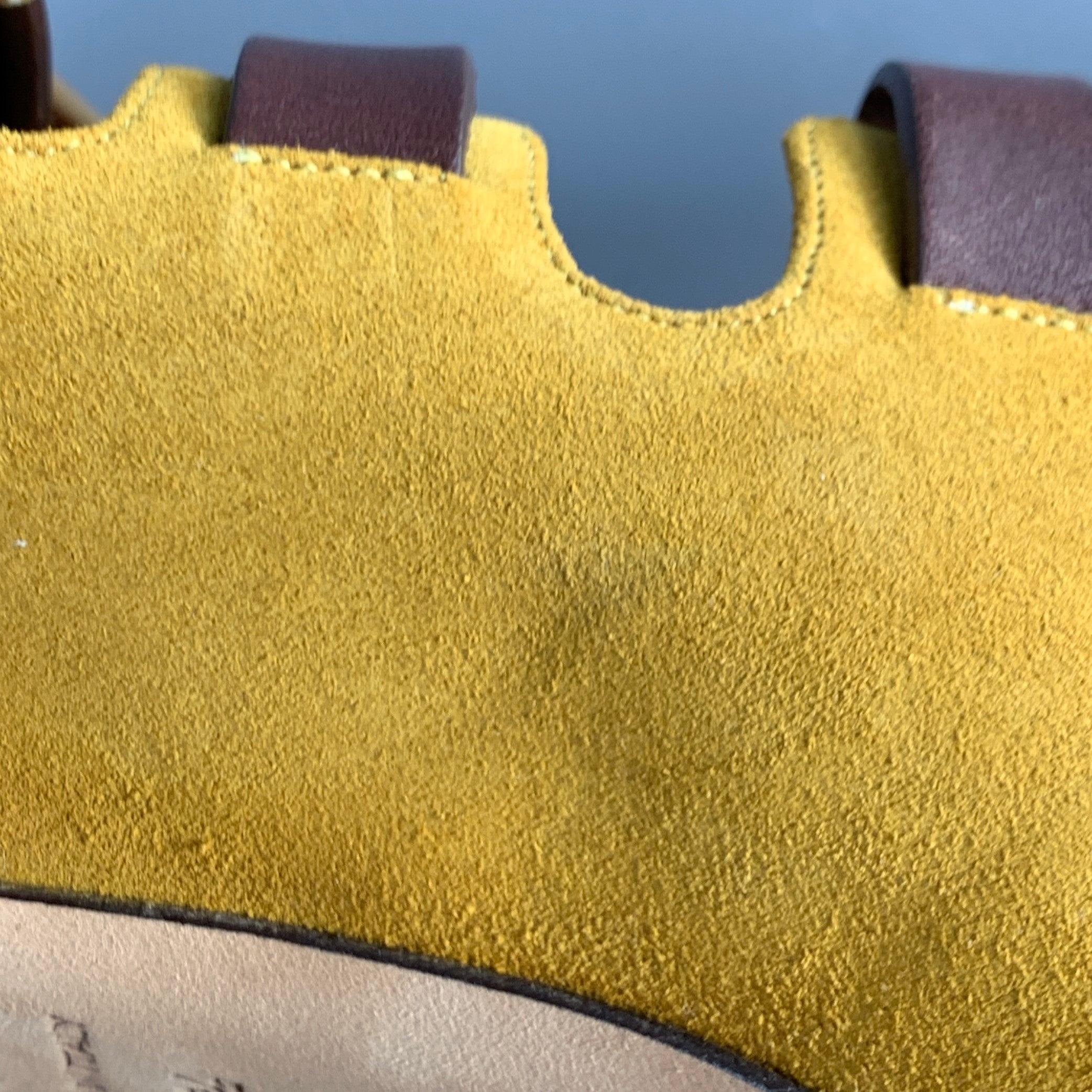 JIMMY Choo Taglia 4,5 Giallo Marrone Stivali con Fibbia a Spillo in Pelle Scamosciata in vendita 5